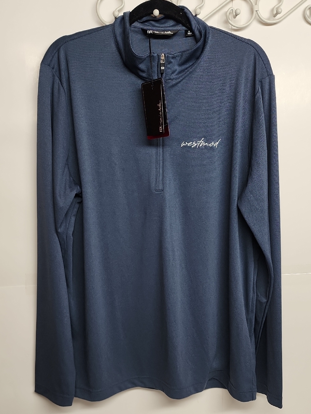 Travis Mathew Westmod Vintage Indigo Black. Quarter-Zip Pullover NWT Size XL
